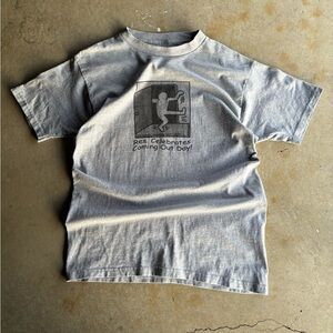 Vintage Kieth Haring Gray Graphic Men's Tee - Coming Out Day RARE